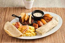 Traditional breakfast and tortilla